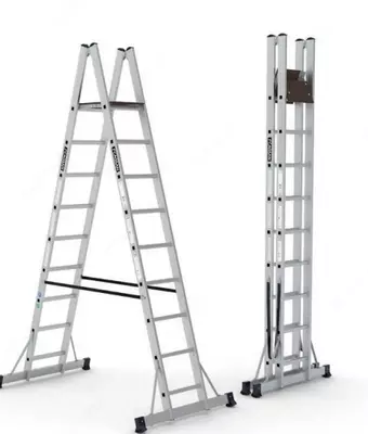 Двухсекционная лестница-стремянка с платформой CAGSAN А3-4-5-6.