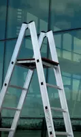 Двухсекционная лестница-стремянка с платформой CAGSAN А3-4-5-6. - по запросу