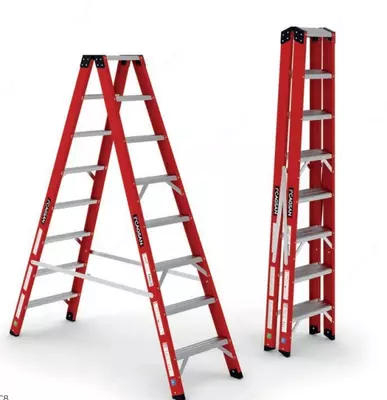 Передвижная лестница с платформой BFC12 (2x12)-BFC10 (2x10)-BFC8 (2x8)-BFC4 (2x4).