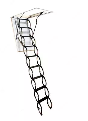 Раздвижная чердачная лестница Ножничная 70x110-100-90-80 cm