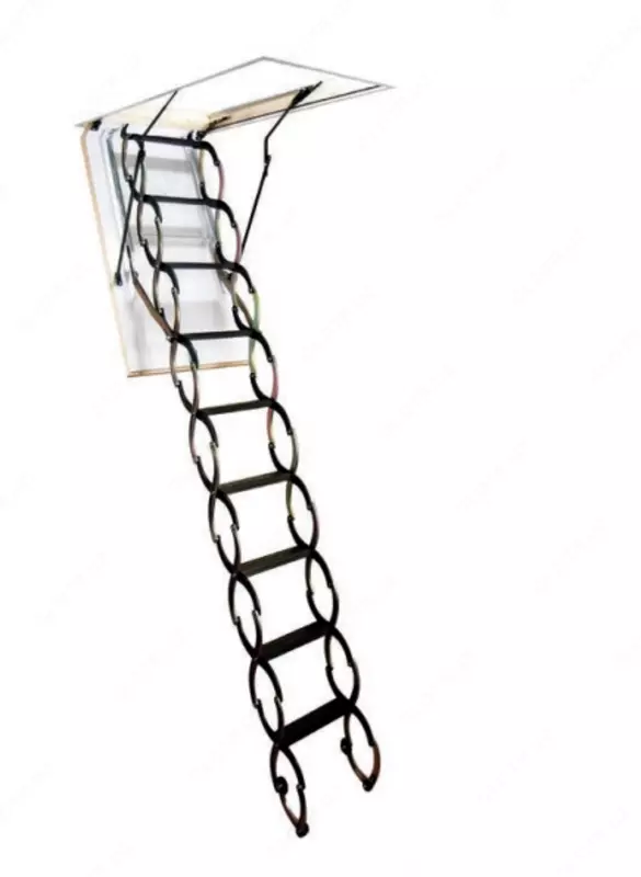 Раздвижная чердачная лестница Ножничная 70x110-100-90-80 cm - по запросу