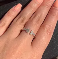 Go'zal ayollar va qizlar uchun kumush uzuk