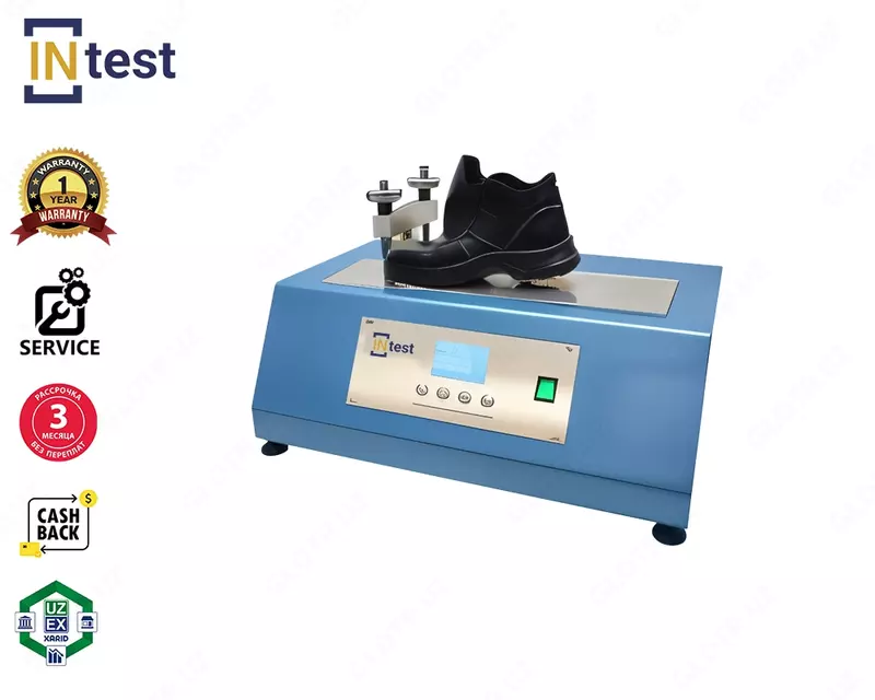 Стенд для определения устойчивости подошвы обуви к изгибу