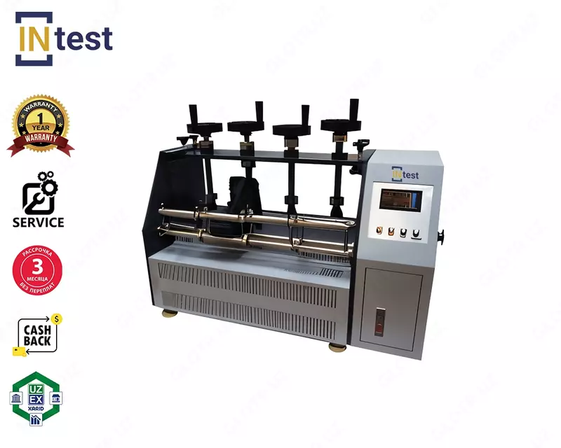 Стенд для испытаний обуви и подошв на многократный изгиб при заданном угле изгиба