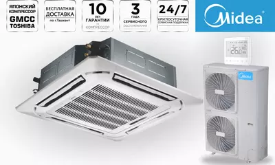 Кондиционер кассетного типа MIDEA 60 000 Btu/h. модель Gifu