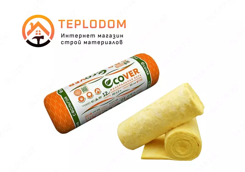  Стекловата Ecover без фольги 12м2 (минеральная вата) - 