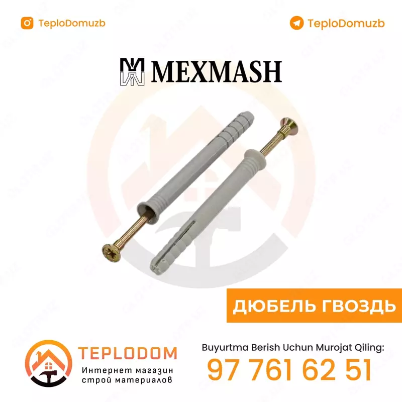 Дюбель гвозди (пластмас чупиком) (6*60)