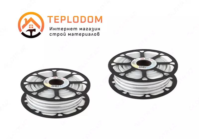 Светодиодная неоновая лента ЭРА N2835-120-IP67-220V-20m-2700  тёплый