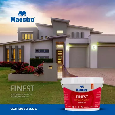 Suvga asoslangan tashqi bo'yoq (Maestro 20kg)