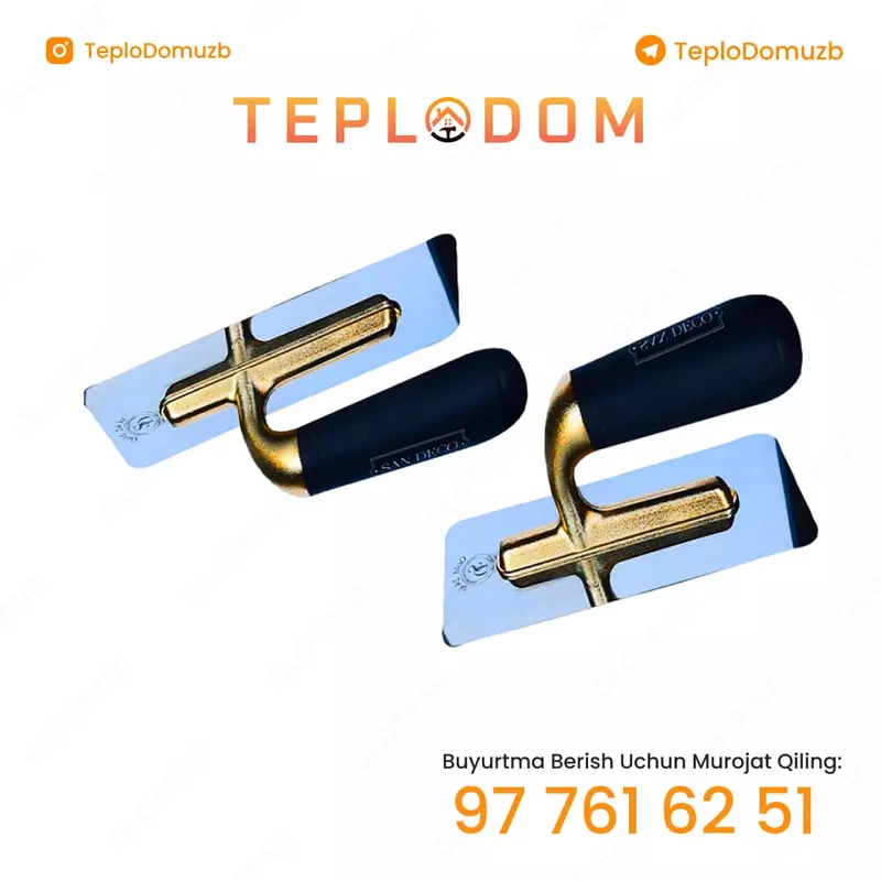 Sandeco Мастерок (Венецианка- Оточенто) Finishing Trowel (200x80) Gold