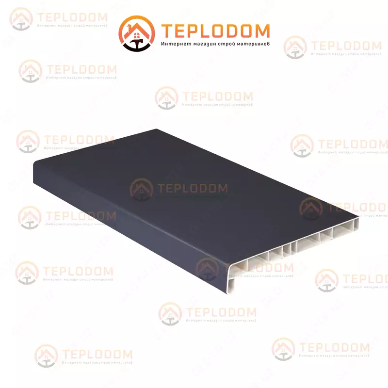 Ламинированный Подоконник AK PLAST Антрацит (15-60 см)