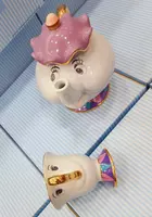 Yangi Mult qahramonlar Sohibjamol va mabluq choynak Mrs Potts va chip chashka to'plami shakar kosasi [1 idish + 4 stakan] - Asr DJ shop