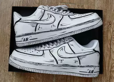 Кастомные Nike Air Force 1 в анимированном стиле
