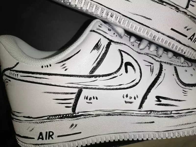 Кастомные Nike Air Force 1 в анимированном стиле - Прочая обувь