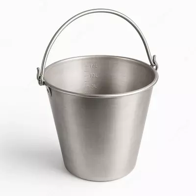 Ведро для молокоизмерения (без крышки), 20 л, мерная шкала, нержавеющая сталь