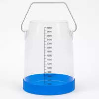 Пластиковое прозрачное ведро с измерительной шкалой
