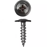 Саморез с пресс-шайбой 1.6  острый  RAL 7024 (графитовый серый)