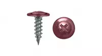 Саморез с пресс-шайбой 1.6  острый  RAL 3005 (винно-красный)