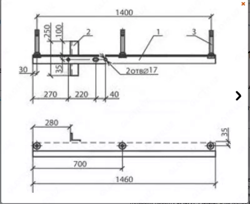 Металлоконструкции для ЛЭП Траверса ТМ-2 (3.407.1-143.8.2) 10