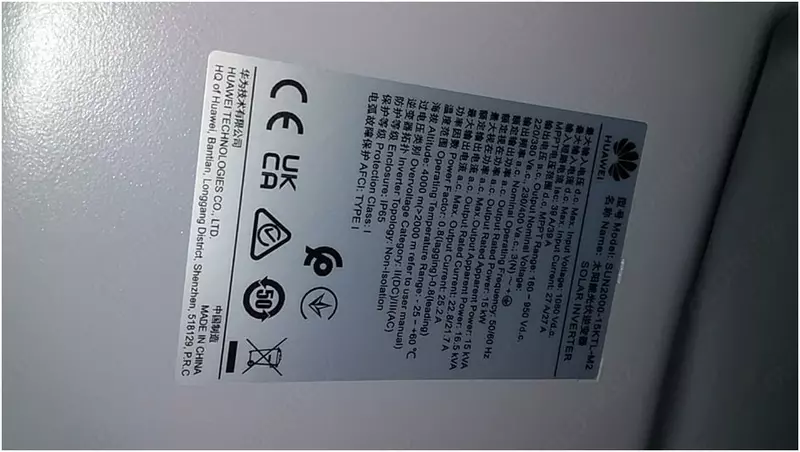 Автономные Солнечные Инверторы HUAWEI 15kW On Grid Invertor - 26 000 000 сум