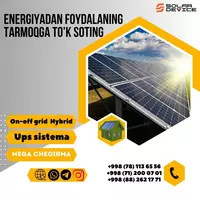 5000 Vt quvvatga ega "SolarDEVICE" avtonom quyosh stansiyasi - 35 000 000 so'm