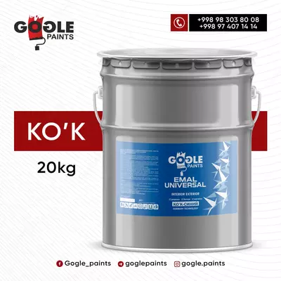 Эмаль универсальная Gogle Paints 20кг голубой - 285 897.1 сум / шт.