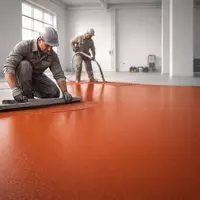  Наливной полимерно-цементный пол FUNMIX 60+ МПа | Для склада  ангара  гаража - 