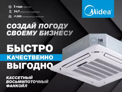 от 8 338 666 сум / шт. Мини-VRF Midea Atom | Кондиционер Мидея