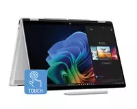 HP OmniBook X Flip NG AI PC x360 | Glacier Silver AI logo - 5MP IR PVCY ST | WARR 1/1/0 EURO Texnika Bozori