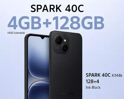 Смартфон SPARK 40C KM4k 128+4 Ink Black