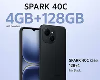 Smartfon SPARK 40C KM4k 128+4 Ink Black
