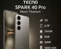 Смартфон SPARK 40 Pro (KM6 256+8) Moon Titanium