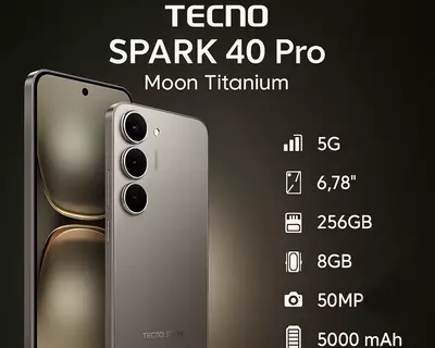 Смартфон SPARK 40 Pro (KM6 256+8) Moon Titanium