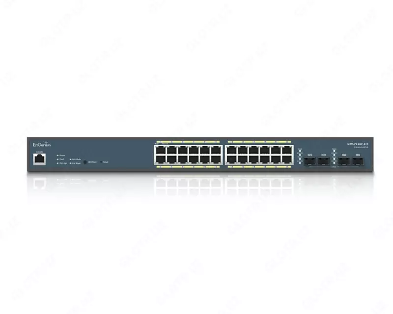 Коммутатор Engenius EWS7928P-FIT (Switch 24-port GbE PoE.af/at(+) 185W 4xSFP L2+ 19i) Texnika Bozori
