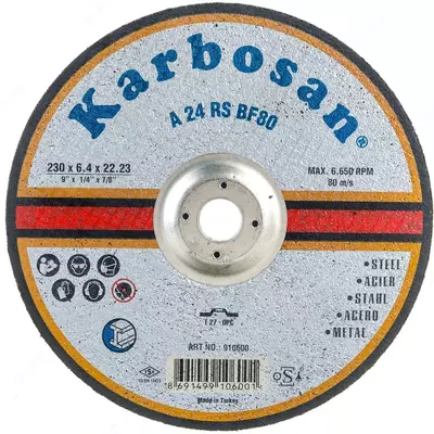 METAL TASLAMA TASI / "Karbosan" metall uchun silliqlash diski (125x6