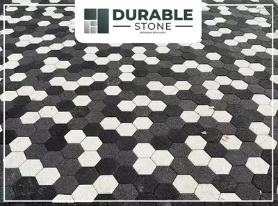 Тротуарная плитка "Танк" (вибропрессованная брусчатка) Толщина 100 мм.