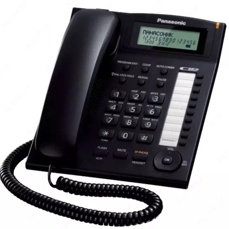 Panasonic KX-TS2388UAB - Analog simli telefon (qora)