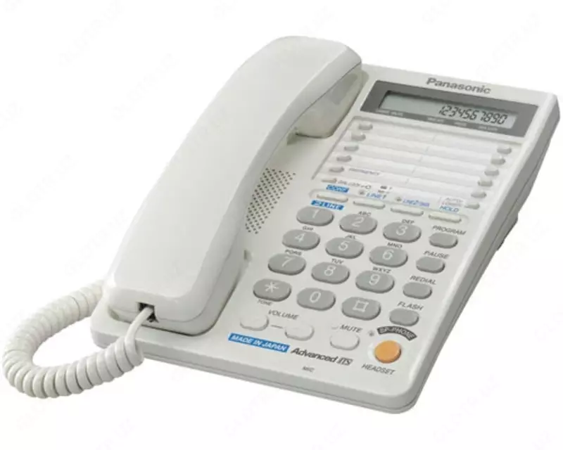 Panasonic KX-TS2368UAW ish stoli ikki qatorli telefon