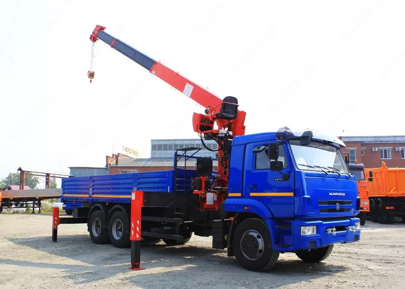 Бортовая авто-платформа с кран манипулятором КАМАЗ 65117-1010-62 6х4 - 1 366 400 000 сум