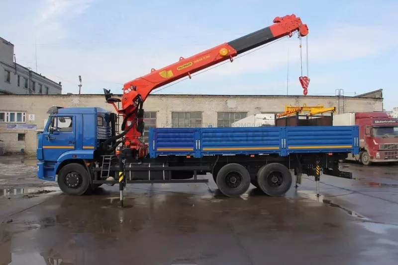 Бортовая авто-платформа с кран манипулятором КАМАЗ 65117-1010-62 6х4 Только в розницу