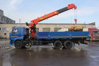 Бортовая авто-платформа с кран манипулятором КАМАЗ 65117-1010-62 6х4 Только в розницу