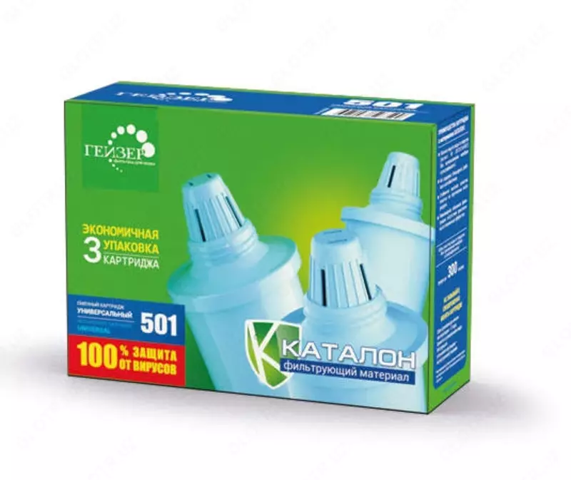 Filtrlar uchun almashtiriladigan filtr moduli - ko'zalar "Geyzer" (501) (katalon bilan)