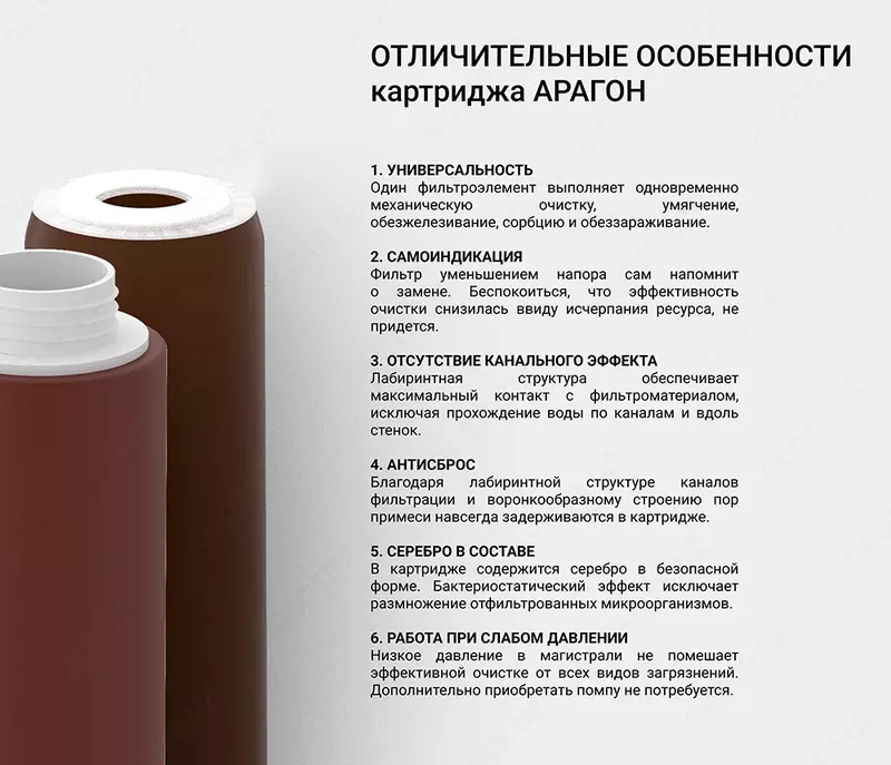 SUV FILTRI - Комплект картриджей для фильтра Гейзер-Смарт для жесткой воды (Рус)