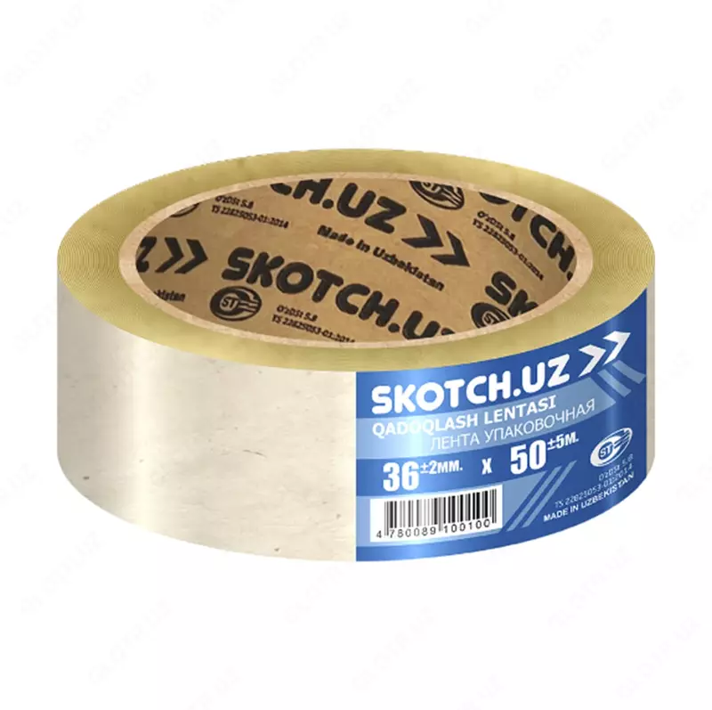 Yopishqoq qatlamli polimer lenta "Skotch.uz" 50 m (m. - 1423413) Shaffof