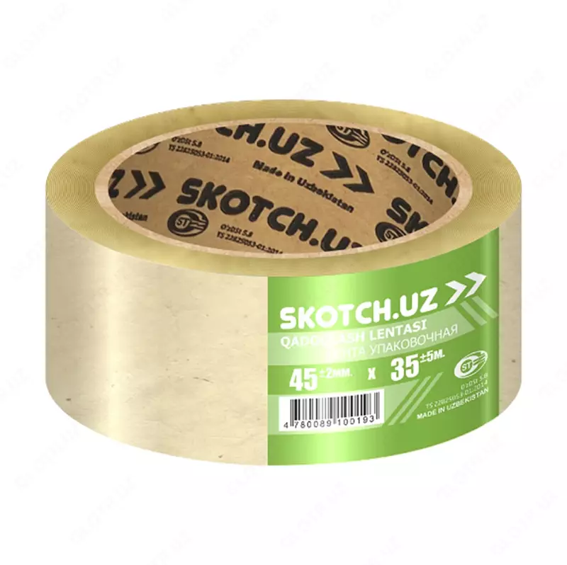 Yopishqoq qatlamli polimer lenta "Skotch.uz" 35 m (m. - 1423420) Shaffof