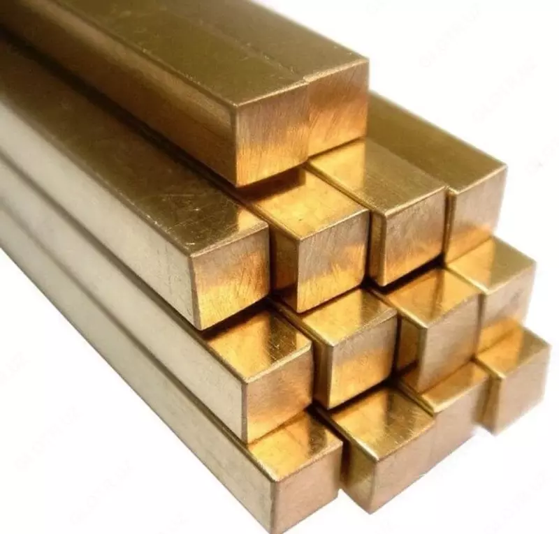  Латунный квадрат ЛС59-1; Л63; ЛМц58-2  Сторона: 3-110 мм  L= 0 03-3 01 м - 