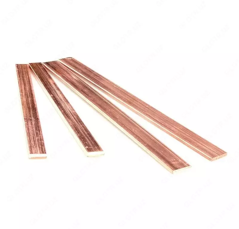 Полоса шина медная Ширина: 8-600 мм  s= 0 1-60 мм  L= 0 3-8 м  Мерность: м/д; бухта; н/д