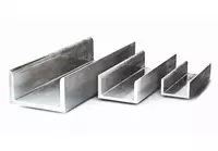 Швеллер алюминиевый Марка: АД31Т1; АД31Т; АД31...  s= 1-12 мм  Размер1: 5-250 мм  Размер2: 6-200 мм