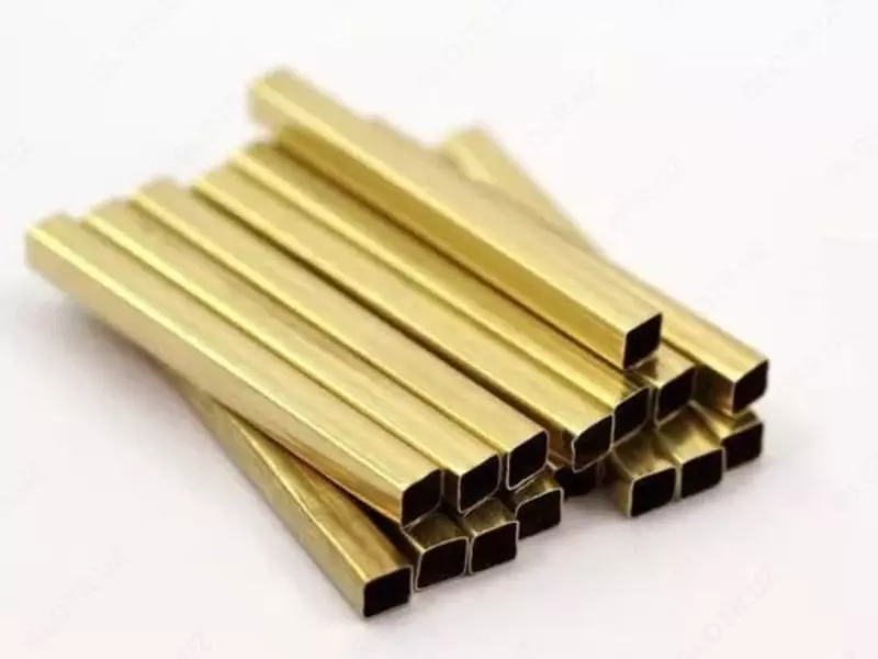  Трубы латунные профильные Сторона_А: 15-50 мм  Сторона_Б: 5-40 мм  s= 1-2 мм  Марка: Л63; Л96 - 