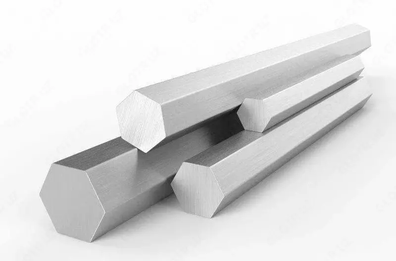 Zanglamaydigan polatdan yasalgan olti burchakli 12X18H10T; 08X18H10T; 20X13…  Hajmi: 5-260 mm  kalibrlangan; h/c; x/c